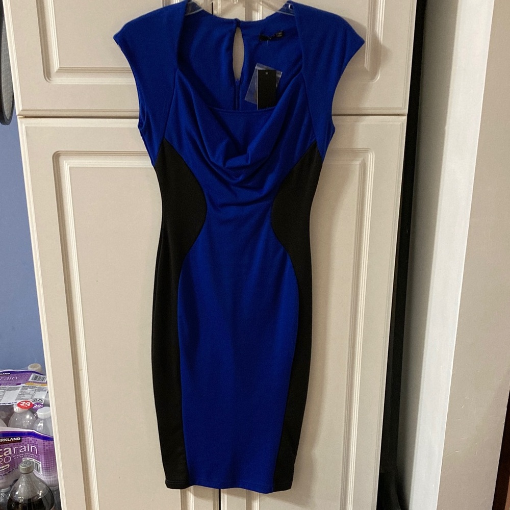 TFNC Royal Blue and Black Mini Dress